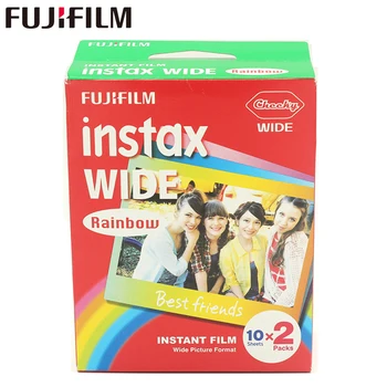 Helt Nye Fujifilm Instax Bred Film Rainbow Twin Pakker (20 Fotos) til Øjeblikkelig Foto Instax Kamera 200 210 Gratis Fragt
