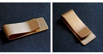 Helt Nye Supreme Messing tegnebog metal money clip klips rediger indstillingen for papir-klip Ren kobber tyk genoprette gamle måder(00189)