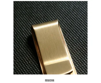 Helt Nye Supreme Messing tegnebog metal money clip klips rediger indstillingen for papir-klip Ren kobber tyk genoprette gamle måder(00189)