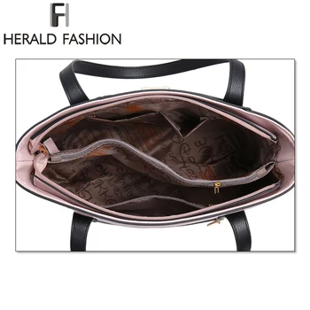 Herald Fashion Kvinder Håndtasker Stor Kapacitet Tote Taske af Høj Kvalitet PU Læder skuldertaske Kausale Damer Crossbady Taske