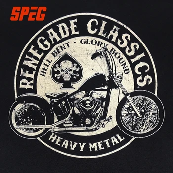 Herlighed Grænser Motorcykel i USA T-Shirt i Heavy Metal-Mænd Tees Besætning Krave Top Korte Ærmer Bomuld Plus Size Vintage T-Shirt