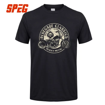 Herlighed Grænser Motorcykel i USA T-Shirt i Heavy Metal-Mænd Tees Besætning Krave Top Korte Ærmer Bomuld Plus Size Vintage T-Shirt