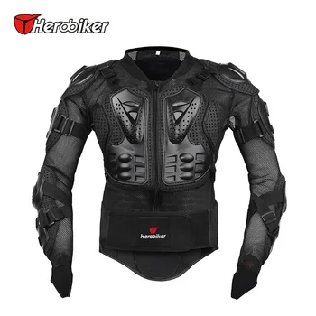 HEROBIKER Motorcykel Kroppen Beskyttelse Motocross Racing Full Body Armor+ Gear Korte Bukser+Motocycle Knæ Pad +Sort Maske