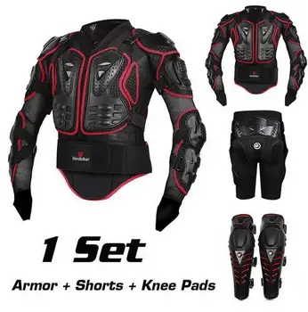 HEROBIKER Motorcykel, Motocross, Enduro ATV Racing Full Body Beskyttelsesudstyr Beskytter Rustning Jakke + Hip Puder Shorts + benbeskyttere