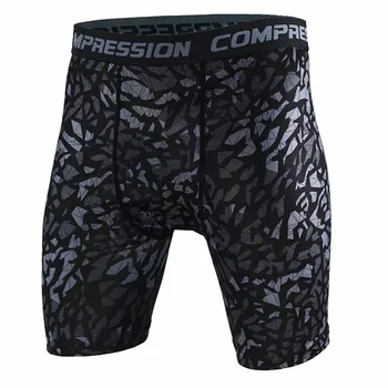 Herre Crossfit Camouflage Stramme shorts løbetræning kompression hurtigtørrende bukser Fitnesscenter jogging, Fitness-træning Bermuda Tights