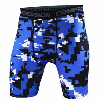 Herre Crossfit Camouflage Stramme shorts løbetræning kompression hurtigtørrende bukser Fitnesscenter jogging, Fitness-træning Bermuda Tights
