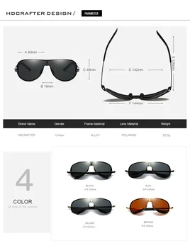 Herre Goggle Polariserede Solbriller Vintage Mænd Designer Konjunktion Forestilling Linse Super Ramme Uv400 Uindfattede Solbriller Cool Briller