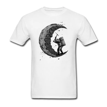 Herre grave månen Shirts punk band serigrafi Bomuld Kostumer med Månen Udnyttelse Pandemi Lav Pris t-shirt til manden