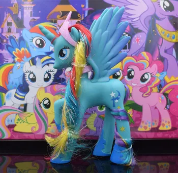 Hest Legetøj Twilight Sparkle Prinsesse Celestia Rainbow Unicorn Pinkie Pie Prinsesse Luna Model Figur Legetøj Dukke For Børn Gave