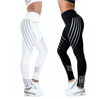 HEYJOE leggings Kvinder Push Up Print Fitness-Træning Leggings til Kvinder Stribet Trænings-og Høj Talje Slanke Bukser, Leggings S-XL