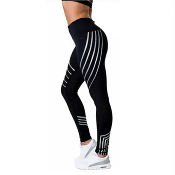 HEYJOE leggings Kvinder Push Up Print Fitness-Træning Leggings til Kvinder Stribet Trænings-og Høj Talje Slanke Bukser, Leggings S-XL