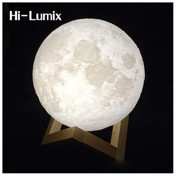Hi-Lumix 3D-Print Månen led-Lys 2 Farver Ændre USB Opkrævet Touch Skifte Soveværelse Nat Lys, boligindretning gave 8CM15CM