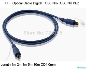 HIFI Optisk Digital Kabel Længde 1m 2m 3m 5m 10m OD4.0mm TOSLINK-TOSLINK Stik DIY-Gratis Fragt
