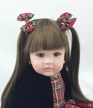 High-end 55 cm håndlavet silikone reborn dukke, baby vinyl simuleret baby doll lille barn brinquedos jul nytår boutique-gaver