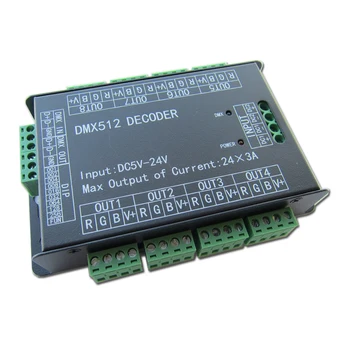 High Power 24 Kanal 3A/CH DMX512 Controller Led-Dekoder Lysdæmper DMX 512 RGB LED Strip Controller DMX-Dekoder Lysdæmper Driver Til