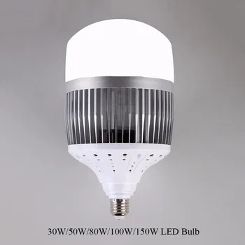 High Power 30W 80W 50W 100W 150W LED Pære Lys E40 220V E27 LED-Lampe Høj Lys FØRTE til Lager Ingeniør-Pladsen