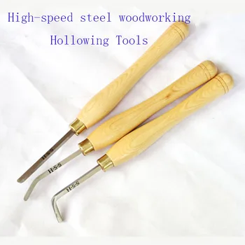 High speed stål træbearbejdning Udhuling Værktøjer, Drejebænk Mejsel Trædrejning kniv,træ udskærings værktøj