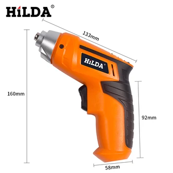 HILDA 4,8 V Lithium Batteri-LED Lys Genopladelig Ledningsfri El-Skruetrækker Husstand Multifunktion Elektrisk Boremaskine Værktøjer