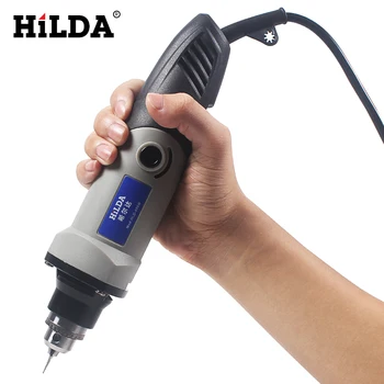 HILDA 6 Position Variabel Hastighed 400W Mini Elektrisk Boremaskine For Dremel Roterende Værktøjer Mini Sliber slibemaskine
