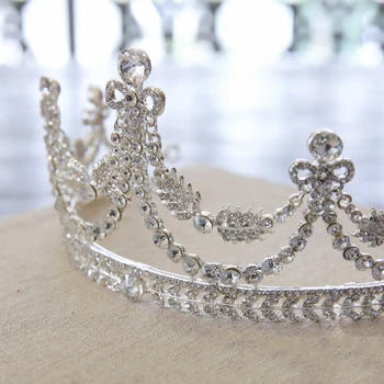 HIMSTORY Store Europæiske Vintage Brude Tiaras Crown Klare Rhinestone Krystal Bryllup Hår Tilbehør