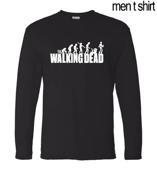 Hipster The Walking Dead hip hop mænd langærmet t-shirts 2017 foråret hot salg bomuld trænings-og mænd t-shirt for filmens fans