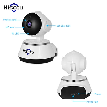 Hiseeu 720P IP-Kamera, Wi-Fi Trådløs Sikkerhed HD-Pan/Tilt Kamera WiFi IP-hjem Sikkerhed Kamera babyalarm To-vejs Audio P2P