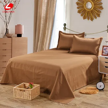 Hjem seng sæt Seng ark sæt 3stk bed cover + pudebetræk Microfiber flat sheet Kort sengetøj sæt dronning ark sæt sengetøj