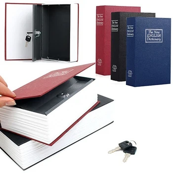 Hjem Sikkerhed Ordbog Bog, Kontanter, Smykker, Værdigenstande Sikker Opbevaring Nøgle Lås Box 09WG