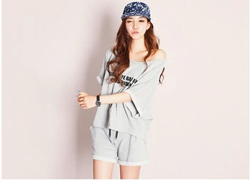 Hjem tøj til kvinder nattøj shorts sæt sommer stil pyjama femme pijamas kvinders pyjamas large size pyjamas til piger Q942