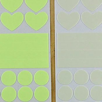 Hjerter af Strimler Cirkler, Pile Udspil Små Figurer Combo Lysende Stickers til at Skifte til Dekoration Væg Udsmykning Diy Dekorative Klistermærker