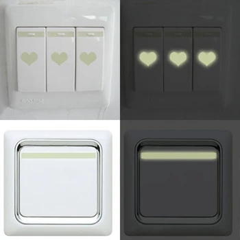 Hjerter af Strimler Cirkler, Pile Udspil Små Figurer Combo Lysende Stickers til at Skifte til Dekoration Væg Udsmykning Diy Dekorative Klistermærker