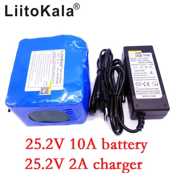 HK LiitoKala Mærke 24V 10Ah 6S5P batteri lithium-350w e-bike li-ion 25.2 V 10000mah lithium bms elektrisk cykel 250W batteri