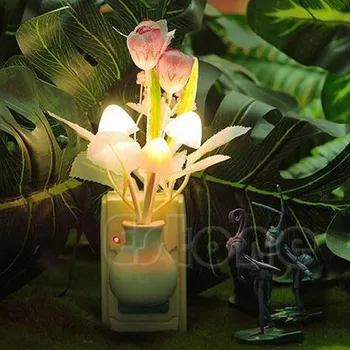 HNGCHOIGE Nye Mini Tulip Bløde Romantiske Sensor Home Decor Night Light Baby Seng Lampe OS Plug