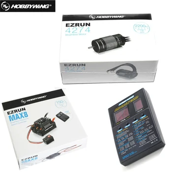 Hobbywing EzRun Max8 v3 Vandtæt Brushless ESC T / TRX Plug + 4274 2200KV Motor +LED-Programmering-kort til 1/8 RC Bil Lastbil