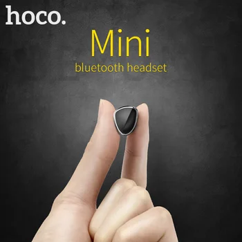 Hoco bedste originale øretelefoner skjulte usynlige ørestykke mini wireless Håndfri bluetooth-hovedtelefon hovedtelefon Med micro til iphone