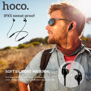 HOCO Bluetooth-Hovedtelefoner med Mikrofon Ekstern Stereo Øretelefoner in-Ear Hook Trådløse Headset og Hovedtelefoner Til iPhone, Samsung Telefoner