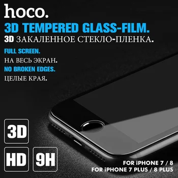 HOCO for Apple iPhone 7 8 PLUS 3D-Hærdet Glas Film 9H Skærm Protektor Beskyttende Fuld Dækning til Touch-Skærm Beskyttelse