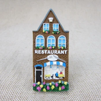 Holland Amsterdam Turist-Souvenir-køleskabsmagneter 3D Farverige Hus Harpiks Køleskab Magnetiske Klistermærker Hjem Indretning og Dekoration