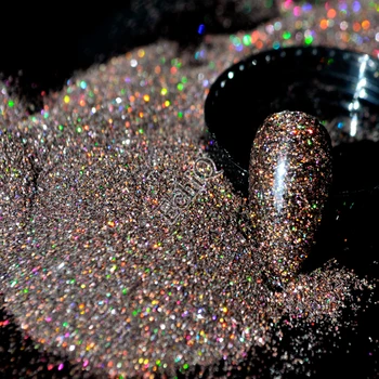 Holo Magic Shimmer Farverige Negle Glitter Mørk Brun Laser Og Nail Art Pulver DIY UV-Nail Art Glitter Pigment N.W. 5g N57