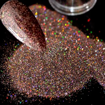 Holo Magic Shimmer Farverige Negle Glitter Mørk Brun Laser Og Nail Art Pulver DIY UV-Nail Art Glitter Pigment N.W. 5g N57
