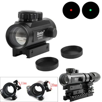 Holografiske 1 x 40 Red Dot Sight Airsoft Red Green Dot Sight Anvendelsesområde Jagt Anvendelsesområde 11mm 20mm Jernbane Mount Kollimator Syn HT5-0013