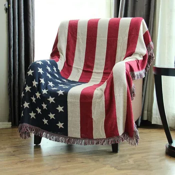 Home decor Union Jack-tapetet bomuld, polyester Amerikanske Flag tråd tæppe væg tæppe hængende sofa-gulvtæppe dække sengetæppe