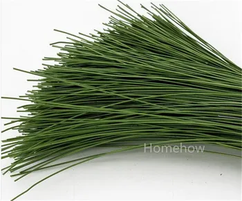 Homehow 10STK/Masse Grønne Farve Kage Udsmykning Blomst Modellering Jern Wire Dia 1,2 mm L 60cm Sugarcraft Fondant Blomster Gør Værktøjer