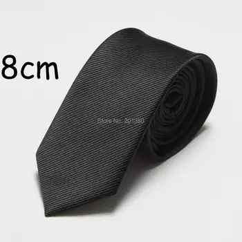 HOOYI 2018 Nye solid mode mænds binde slips for mænd, tørklæder polyester neckcloth 8cm bredde