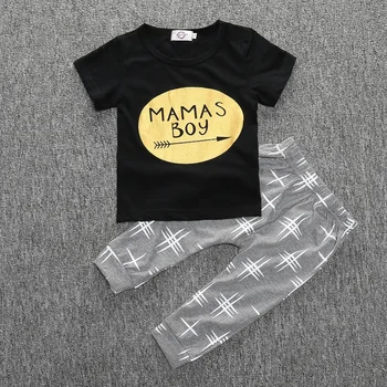 Hooyi Baby Drenge Tøj Sæt Mamas Boy T-Shirt Harem Bukser, Baby Tøj, der Passer til Sommeren Spædbarn buksedragt Sport Passer Tees Varme
