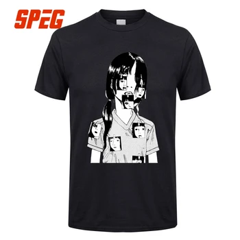 Horror Manga Junji Ito T-Shirts til Mænd Shintaro Kago Pige t-Shirt Toppe Mænds Bomuld kortærmet Tøj, Male T-Shirts