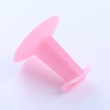 Hot 1pc Nail Art Pink Finger Stativ Resten Holder Til Gel Polish 3D Blomst Maleri Tegning Belægning Salon Pro Tilbehør