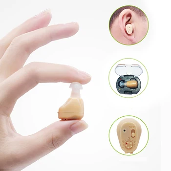 Hot bedste Genopladelige mini-høreapparater, øre-sound forstærker høreapparater gratis fragt Lille stemme støtte genopladelige høreapparat