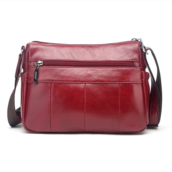Hot berømte mærke i ægte læder dametasker kvindelige shopping skulder tasker til kvinder håndtaske casual kvinders messenger tasker