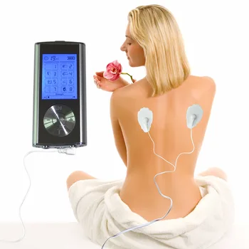Hot Dual Tens Maskine Digital Terapi Massage Krop kan Slappe af Muskel Stimulator Elektrode Puls Acupuncure Massageapparat Med 8Modes